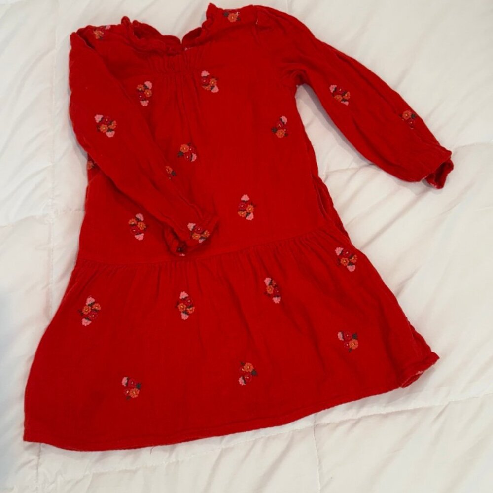 Girls Cat & Jack Red Long sleeve Dress